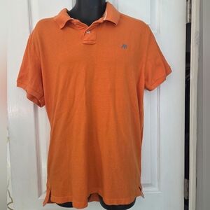 Aeropostale Shirt Mens X-Large Polo Orange Short Sleeve Solid A87 Cotton Knit